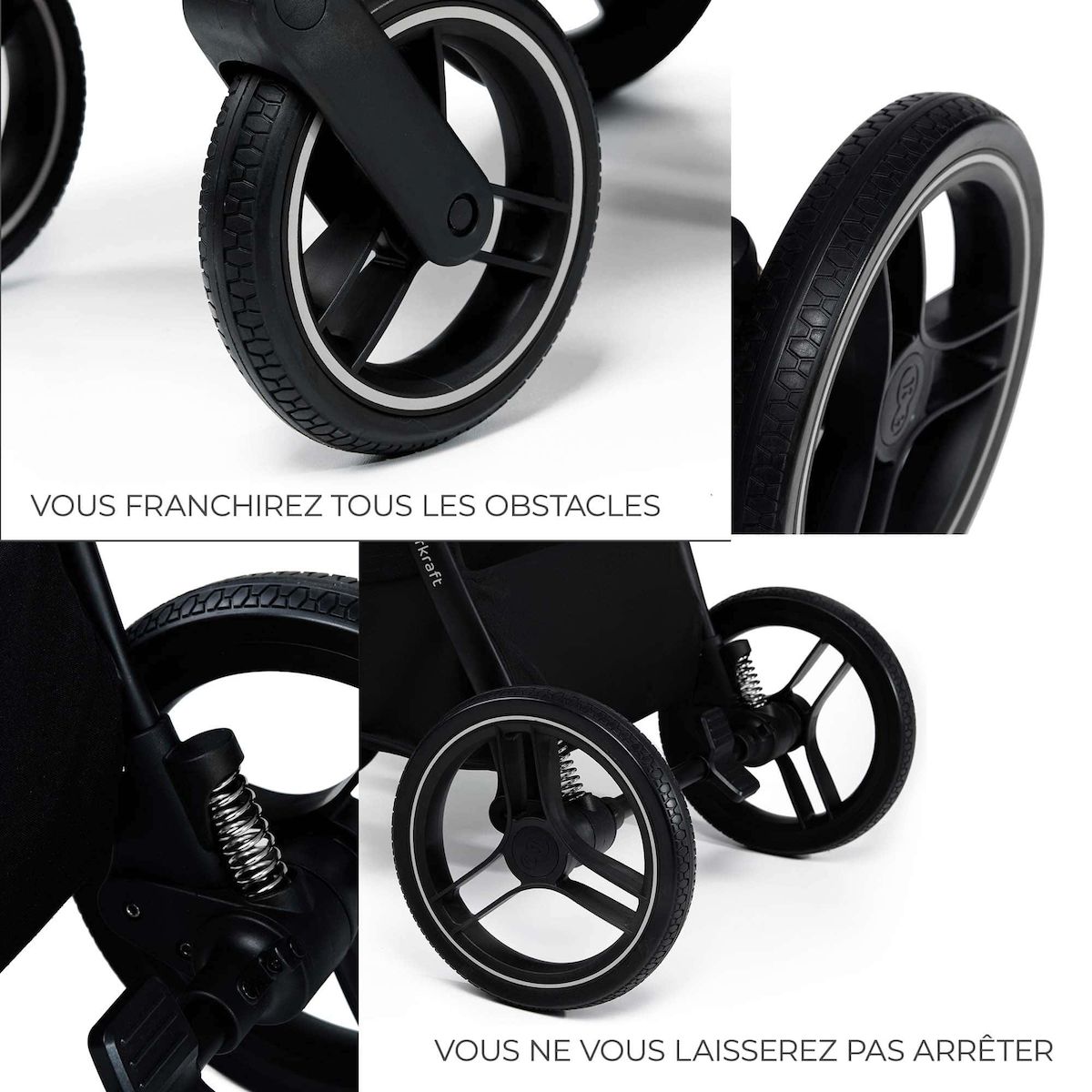 KINDERKRAFT Poussette combinée polyvalente 2 en 1 avec siège réversible à 27 kg