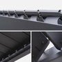 Voir la diapositive 6 : SWEEEK Pergola bioclimatique aluminium 3x3m V2 + 3 persiennes 100 cm Triomphe