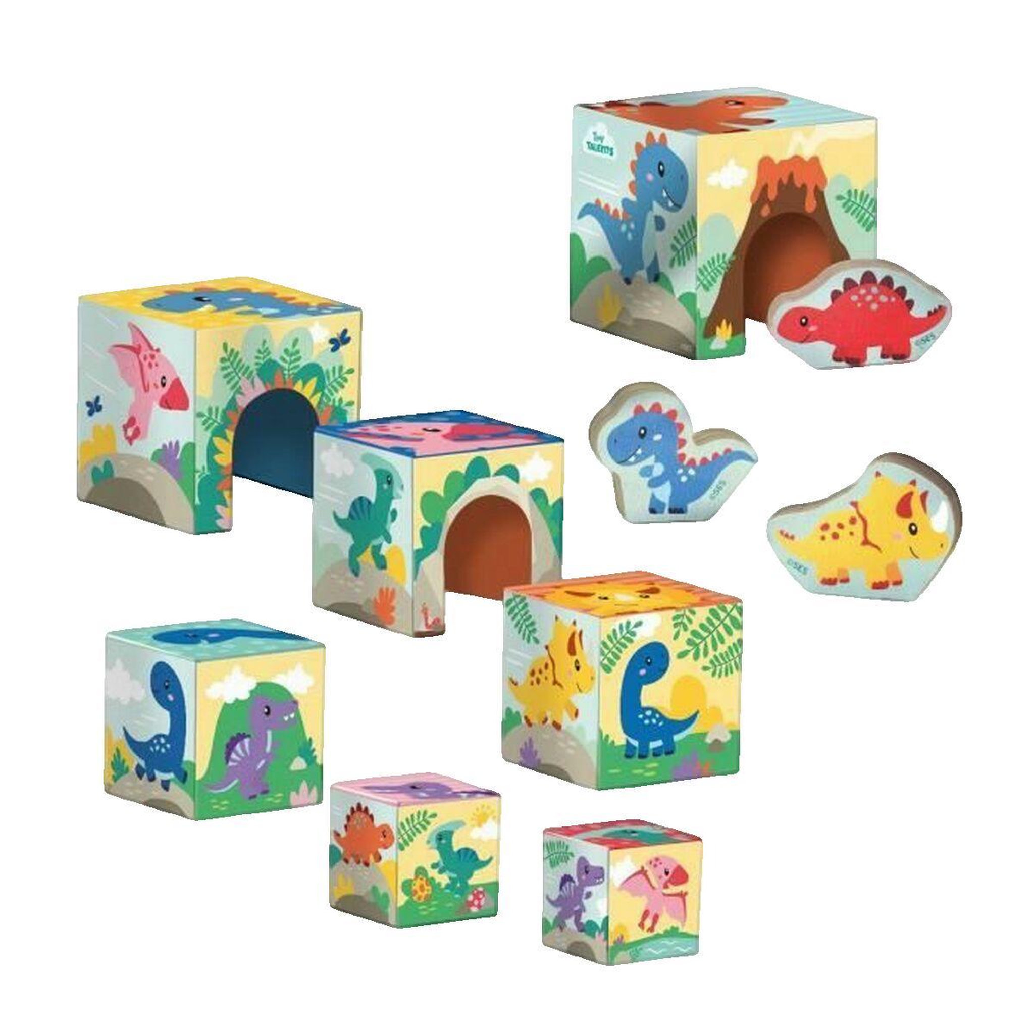 Voir la diapositive 2 : Creative Toys Jeu d'adresse SES Creative Tour de blocs dinosaures multicolore