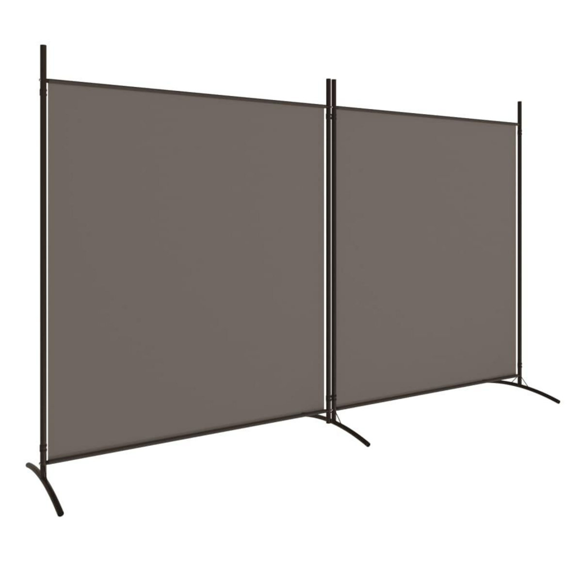 VIDAXL Cloison de separation 2 panneaux Anthracite 348x180 cm Tissu
