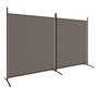 Voir la diapositive 2 : VIDAXL Cloison de separation 2 panneaux Anthracite 348x180 cm Tissu