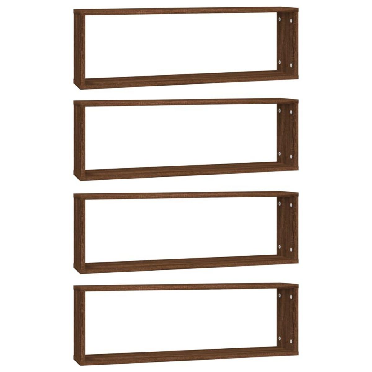 VIDAXL Etageres murales cubiques 4 pcs Chene marron 80x15x26,5 cm