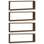 Voir la diapositive 2 : VIDAXL Etageres murales cubiques 4 pcs Chene marron 80x15x26,5 cm
