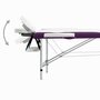 VIDAXL Table de massage pliable 2 zones Aluminium Blanc et violet