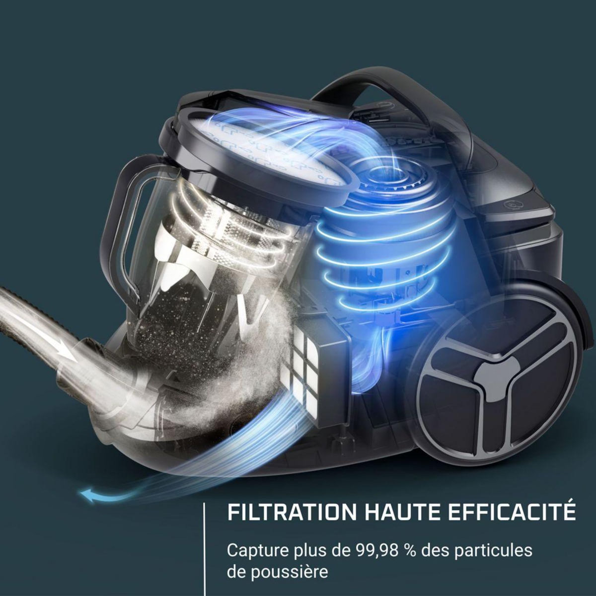 ROWENTA Aspirateur sans sac Silence Force Cyclonic Effitech RO7936EA