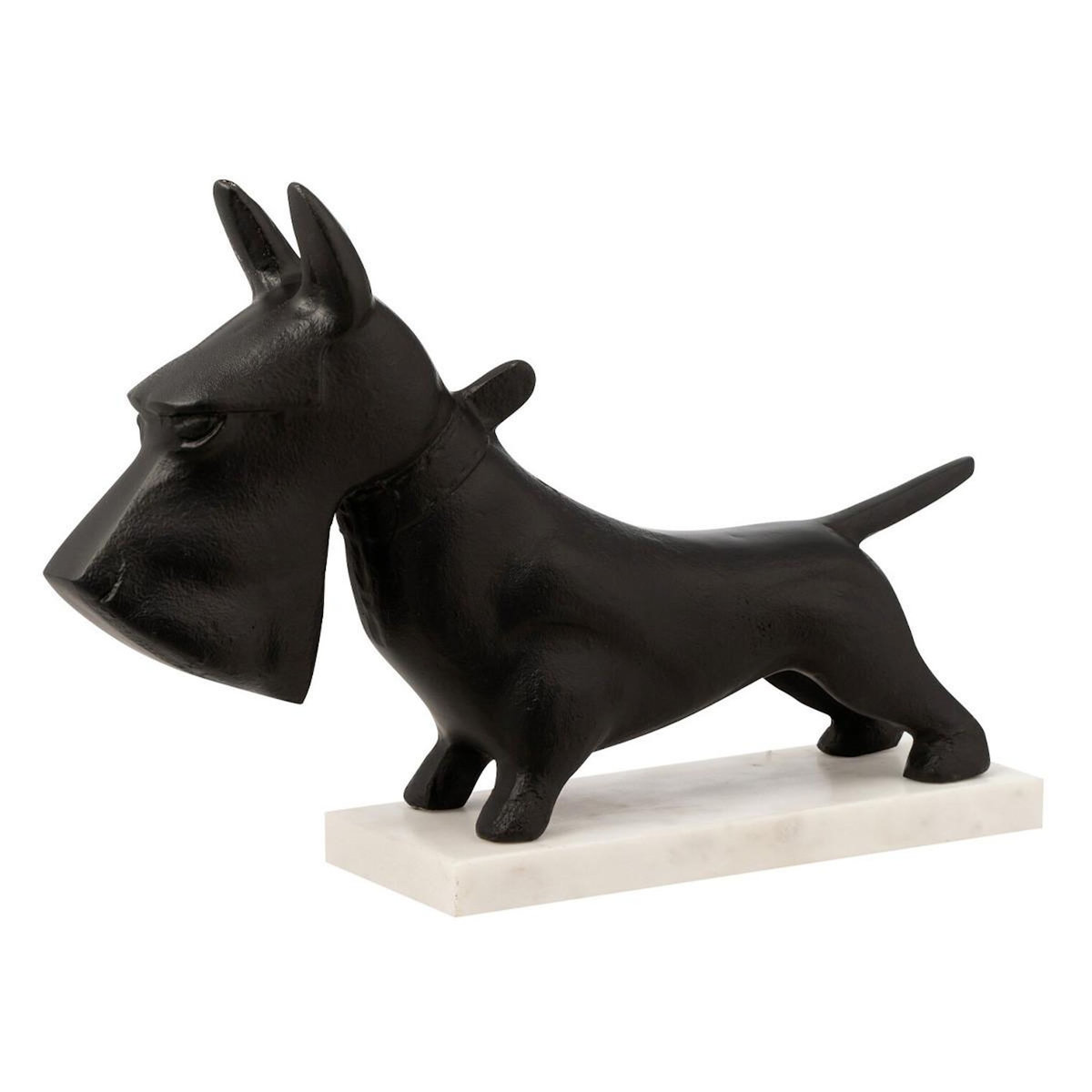 Paris Prix Statue Déco  Chien sur Pied  38cm Noir & Blanc