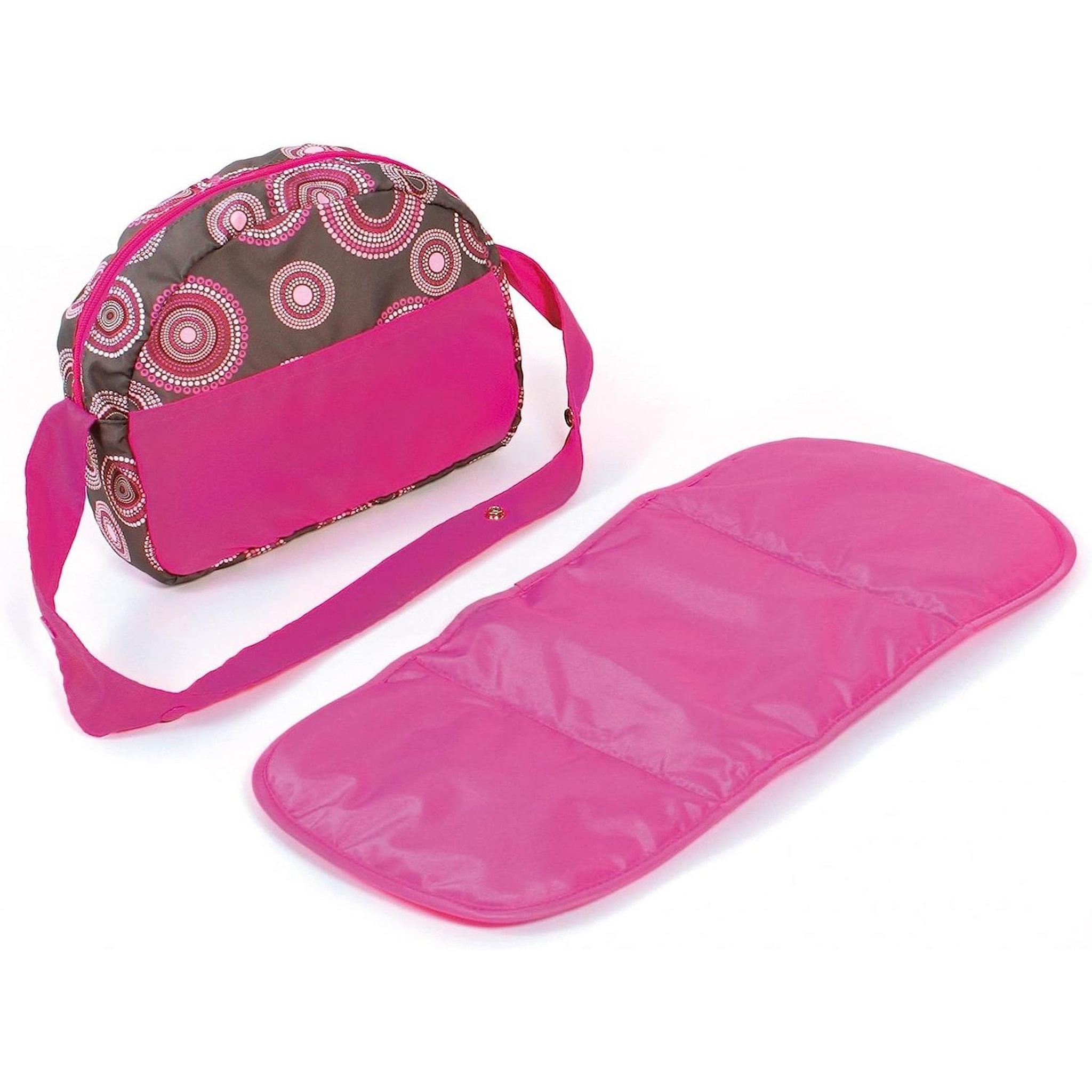 Voir la diapositive 2 : BAYER CHIC 2000 Sac à langer pour poussettes de poupées. Fuchsia avec motifs