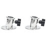 Voir la diapositive 4 : VIDAXL Base ronde de bimini pour tube de 26 mm 2 pcs inox