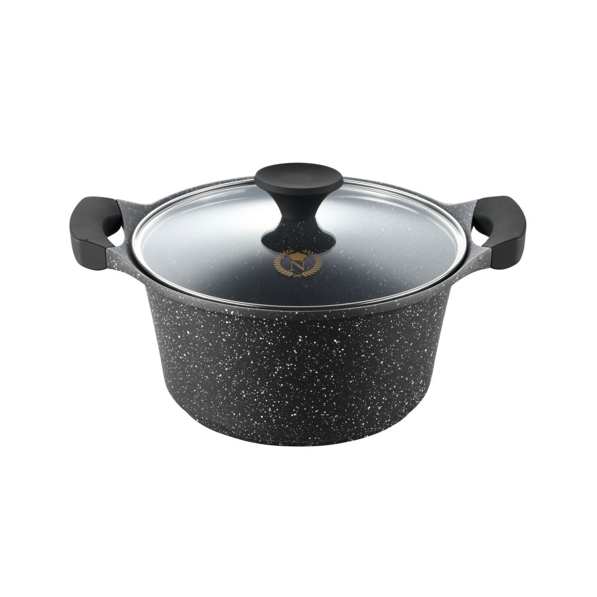 NAPOLEON Faitout 24cm effet pierre en fonte d'aluminium SOFT TOUCH