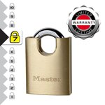 Master lock 2250EURD Cadenas à Clé et Anse Protégée, Doré, 9,2 x 5 x 1,7 cm
