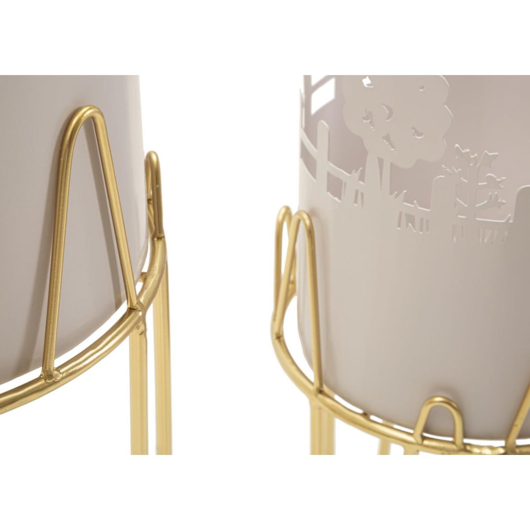 Voir la diapositive 4 : Paris Prix Lot de 2 cache-pots sur pied  tree  79cm gris
