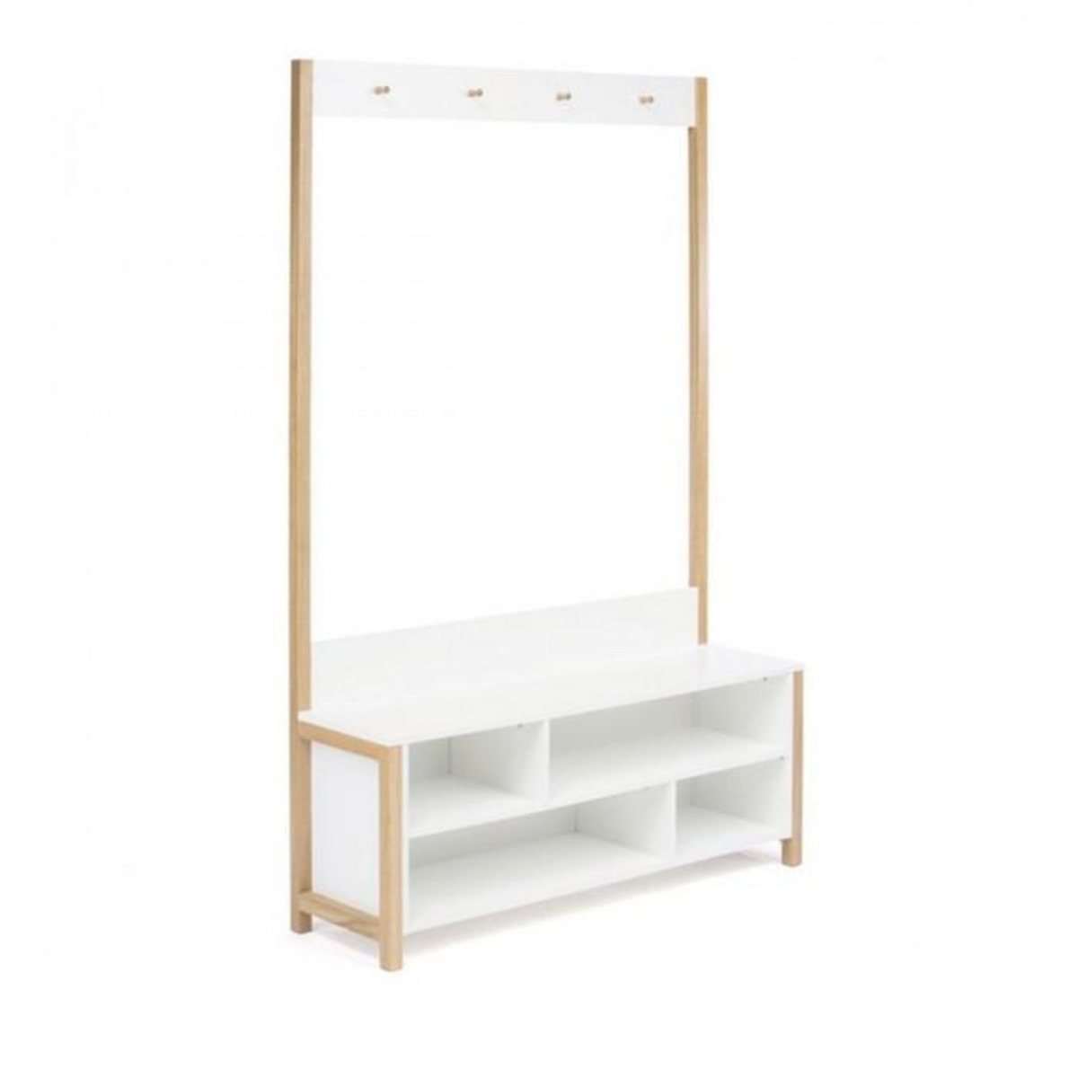 Paris Prix Meuble d'Entrée Vestiaire  Northgate  120cm Chêne & Blanc