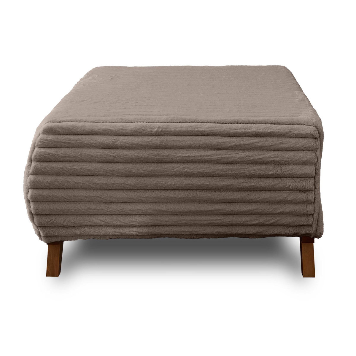BEST MOBILIER Cristal - pouf modulable - 95 cm - en fausse fourrure côtelée