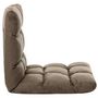 Voir la diapositive 4 : VIDAXL Chaise pliable de sol Taupe Microfibre