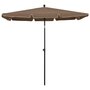 Voir la diapositive 2 : VIDAXL Parasol de jardin avec mat 210x140 cm Taupe