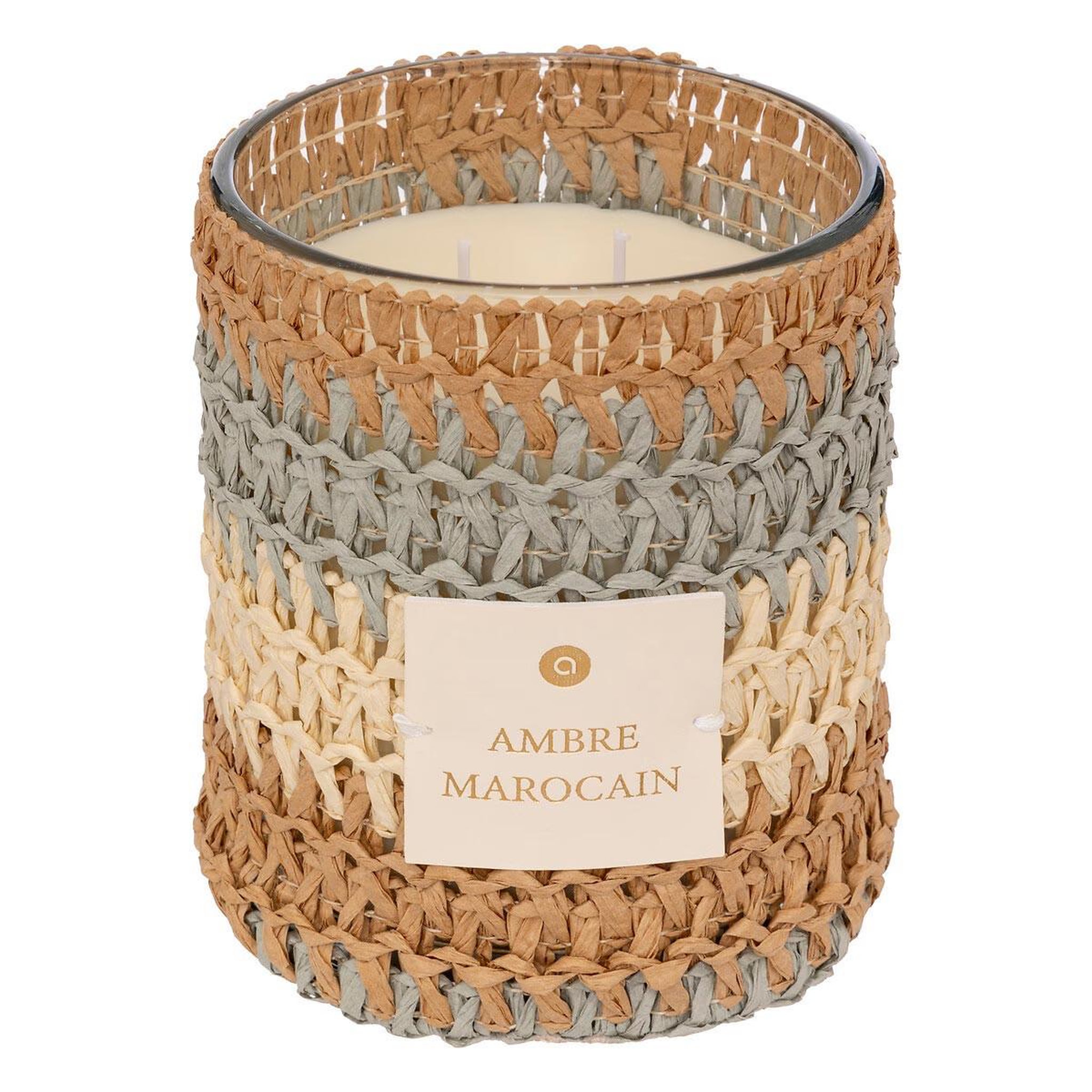 ATMOSPHERA Bougie parfumée en verre  zaya  470g ambre marocain