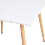 VIDAXL Table de salle a manger Blanc et chene 80,5x80,5x73 cm MDF