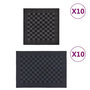 Voir la diapositive 1 : VIDAXL Ensemble de serviettes 20 pcs noir et gris coton