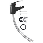 VIDAXL Mitigeur de bidet de salle de bain Noir 13x12 cm