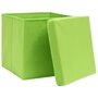 Voir la diapositive 3 : VIDAXL Boîtes de rangement avec couvercles 4 pcs Vert 32x32x32cm Tissu