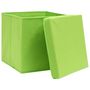 Voir la diapositive 3 : VIDAXL Boîtes de rangement avec couvercles 4 pcs Vert 32x32x32cm Tissu