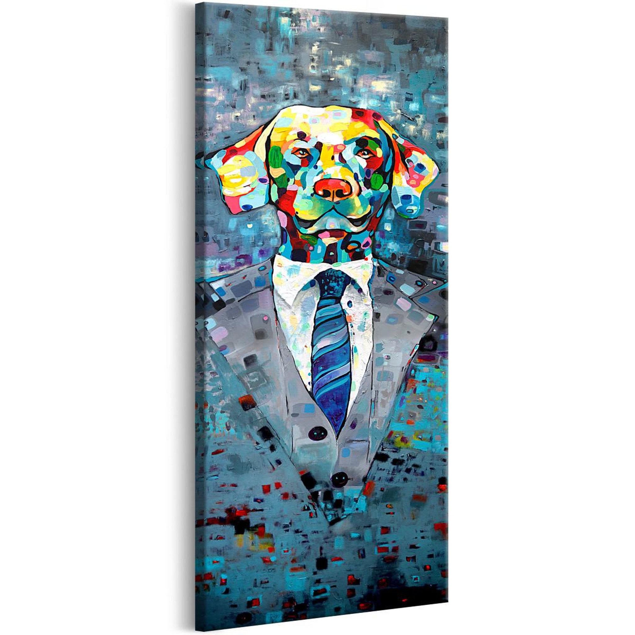 Paris Prix Tableau imprimé  dog in a suit. Coloris disponibles : Multicolore