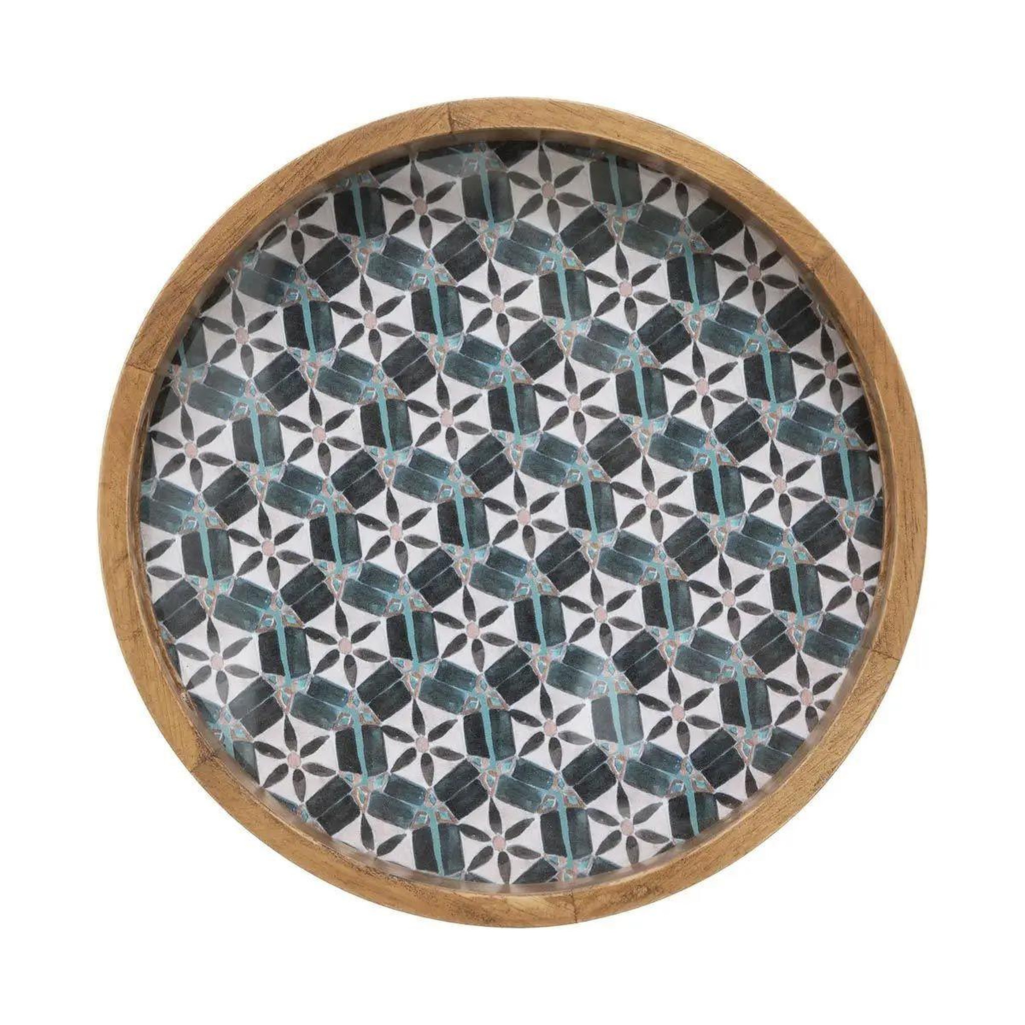 Voir la diapositive 5 : ATMOSPHERA Lot de 2 plateaux déco  alicante  34cm multicolore