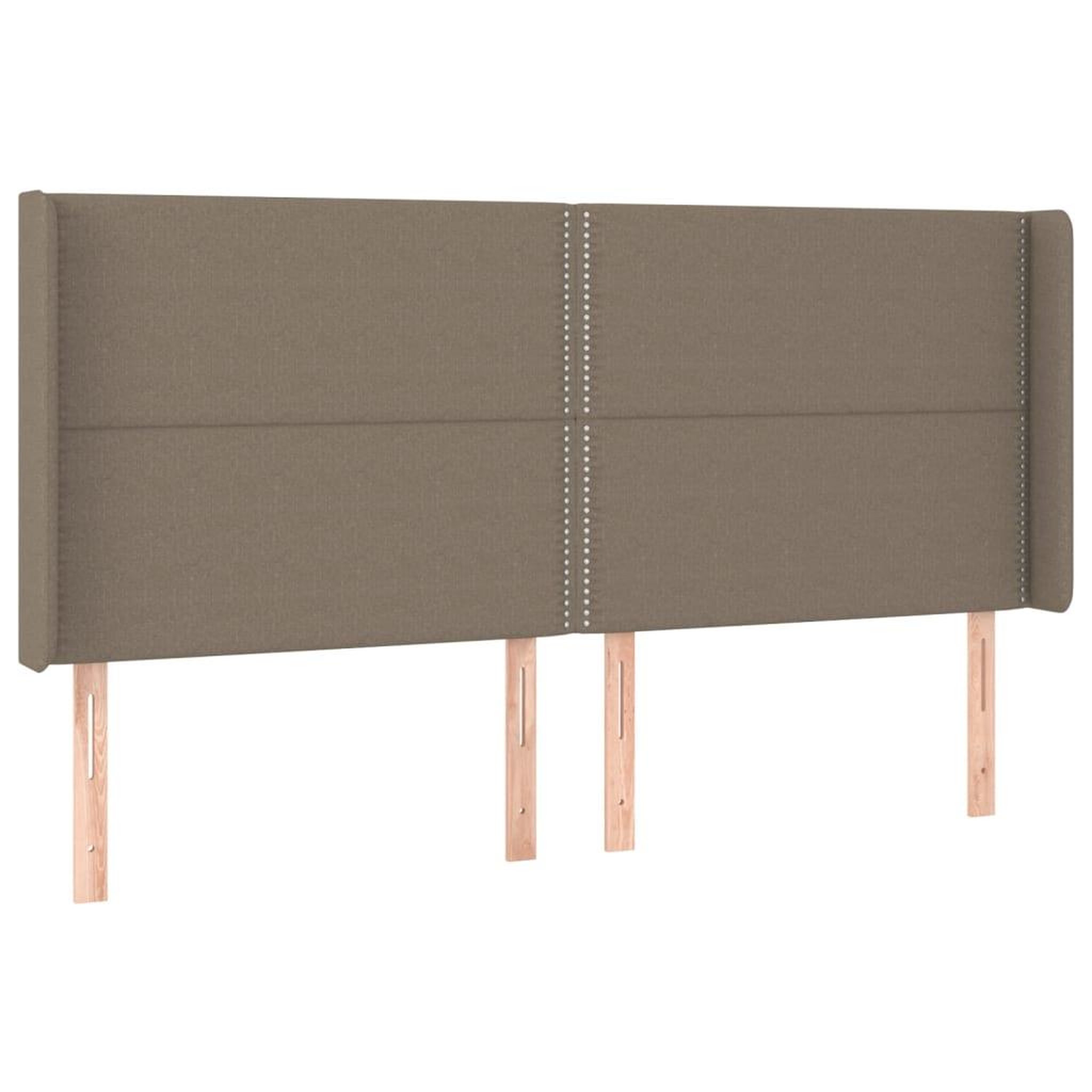 Voir la diapositive 2 : VIDAXL Tete de lit avec oreilles Taupe 163x16x118/128 cm Tissu