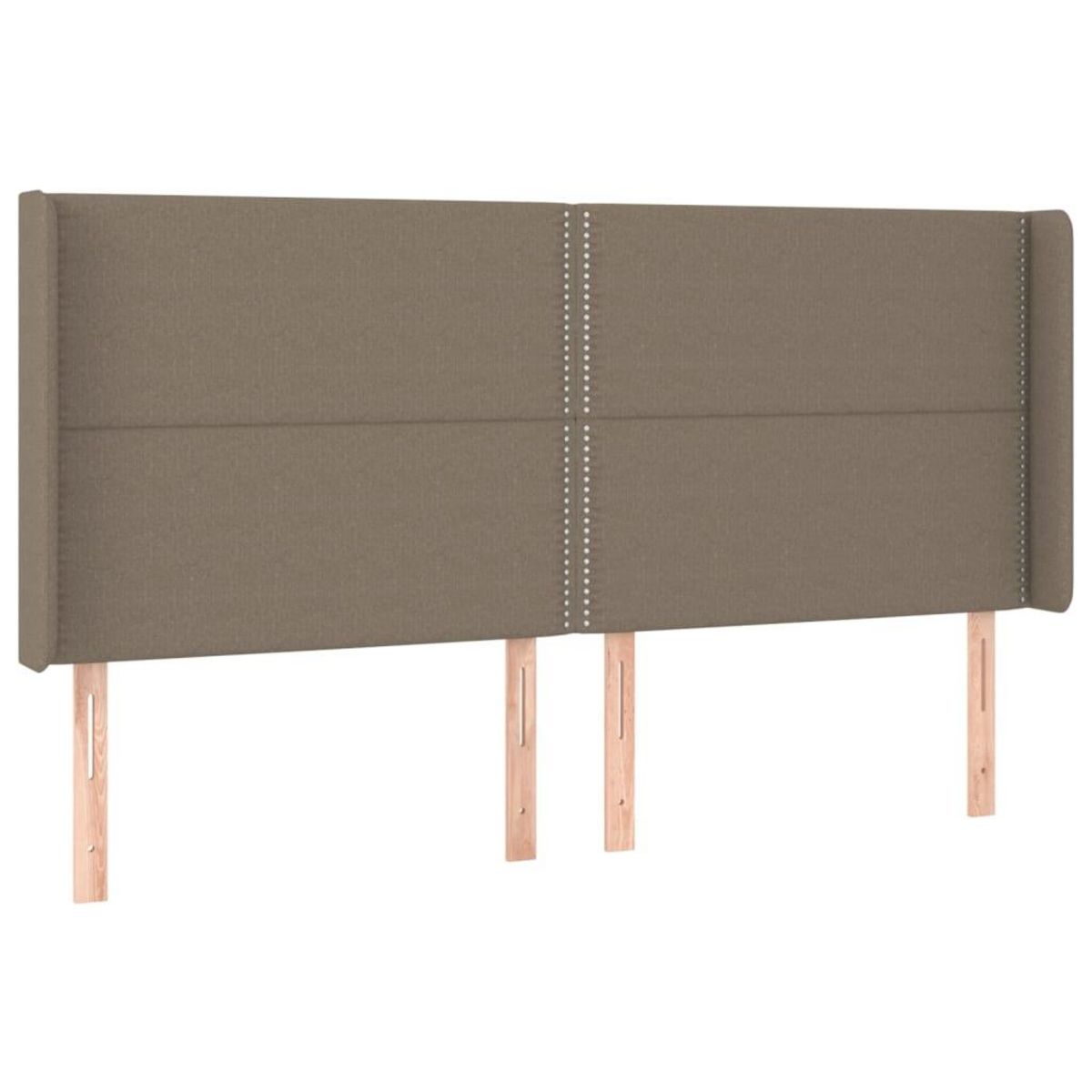 VIDAXL Tete de lit avec oreilles Taupe 163x16x118/128 cm Tissu