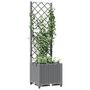 Voir la diapositive 3 : VIDAXL Jardiniere avec treillis Gris clair 40x40x136 cm PP