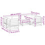 Voir la diapositive 6 : VIDAXL Salon de jardin 6 pcs et coussins bois massif sapin de douglas