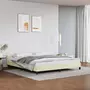 VIDAXL Cadre de lit avec tete de lit Creme 160x200 cm Similicuir