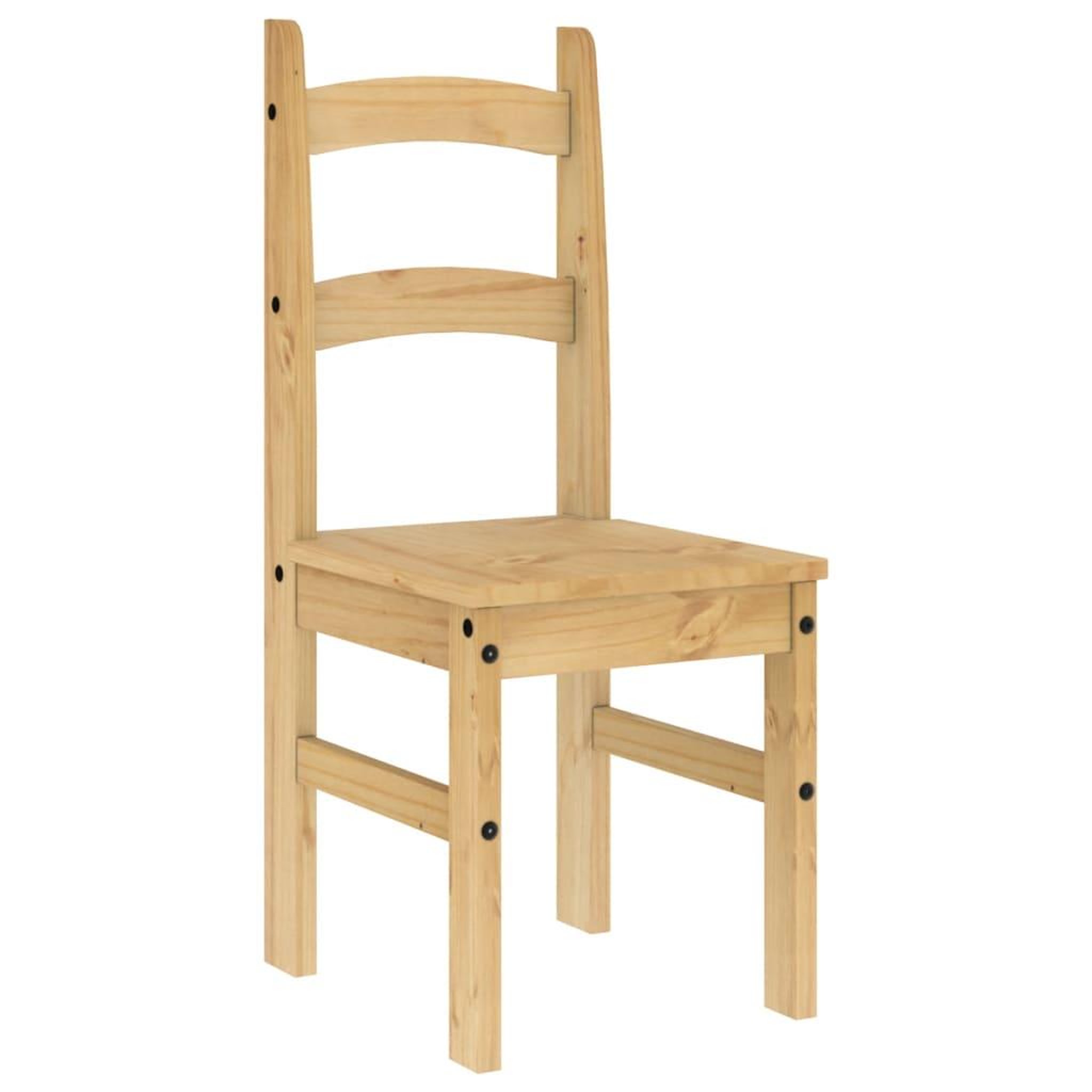 Voir la diapositive 5 : VIDAXL Chaises a manger lot de 2 40x46x99 cm bois massif de pin