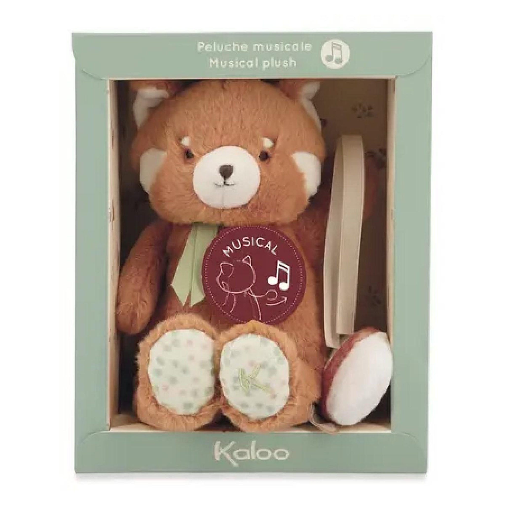 Voir la diapositive 3 : Kaloo Peluche Musicale Panda Roux