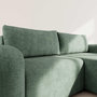 Voir la diapositive 4 : BEST MOBILIER Rebecca - canapé d'angle droit 4 places convertible avec coffre en velours texturé