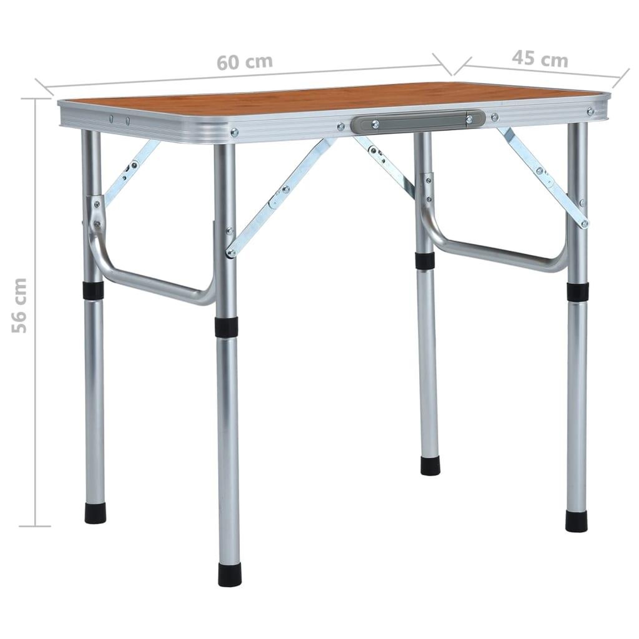 Voir la diapositive 6 : VIDAXL Table pliable de camping Aluminium 60x45 cm