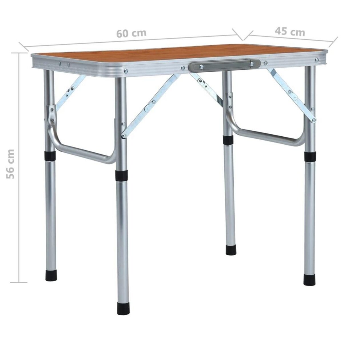 VIDAXL Table pliable de camping Aluminium 60x45 cm