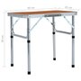 Voir la diapositive 6 : VIDAXL Table pliable de camping Aluminium 60x45 cm