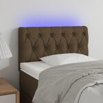 VIDAXL Tete de lit a LED Marron fonce 80x7x78/88 cm Tissu