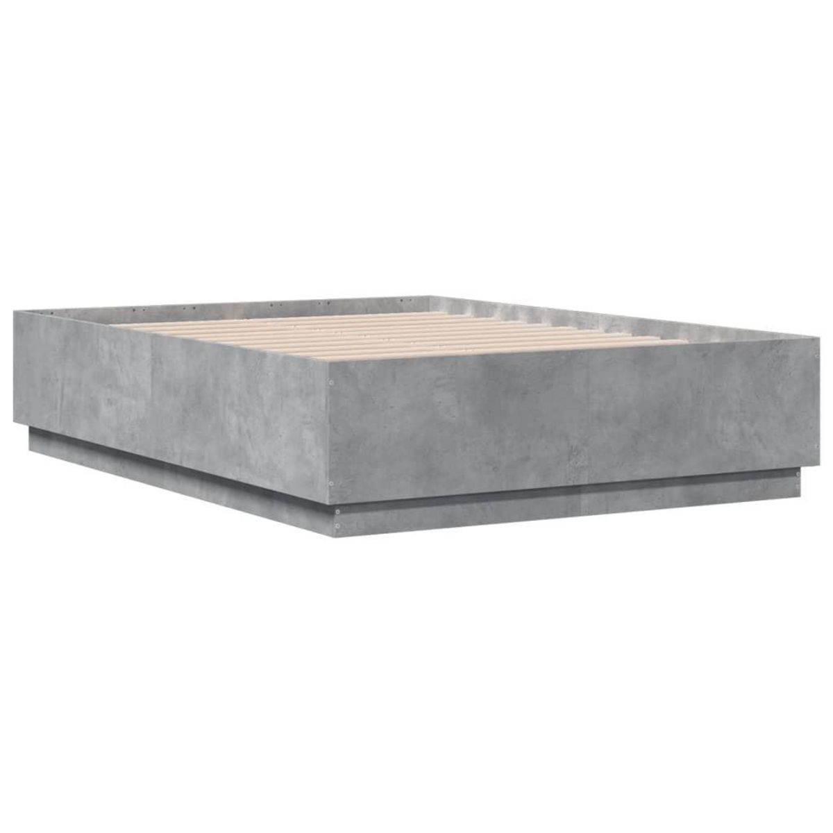 VIDAXL Cadre de lit sans matelas gris beton 140x190 cm