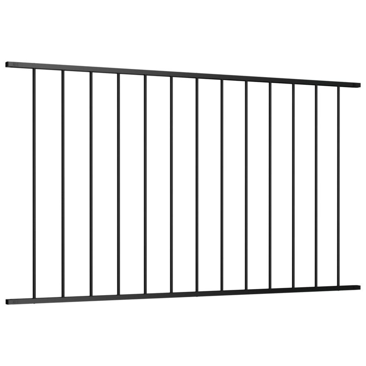 VIDAXL Panneau de cloture Acier enduit de poudre 1,7x1 m Noir