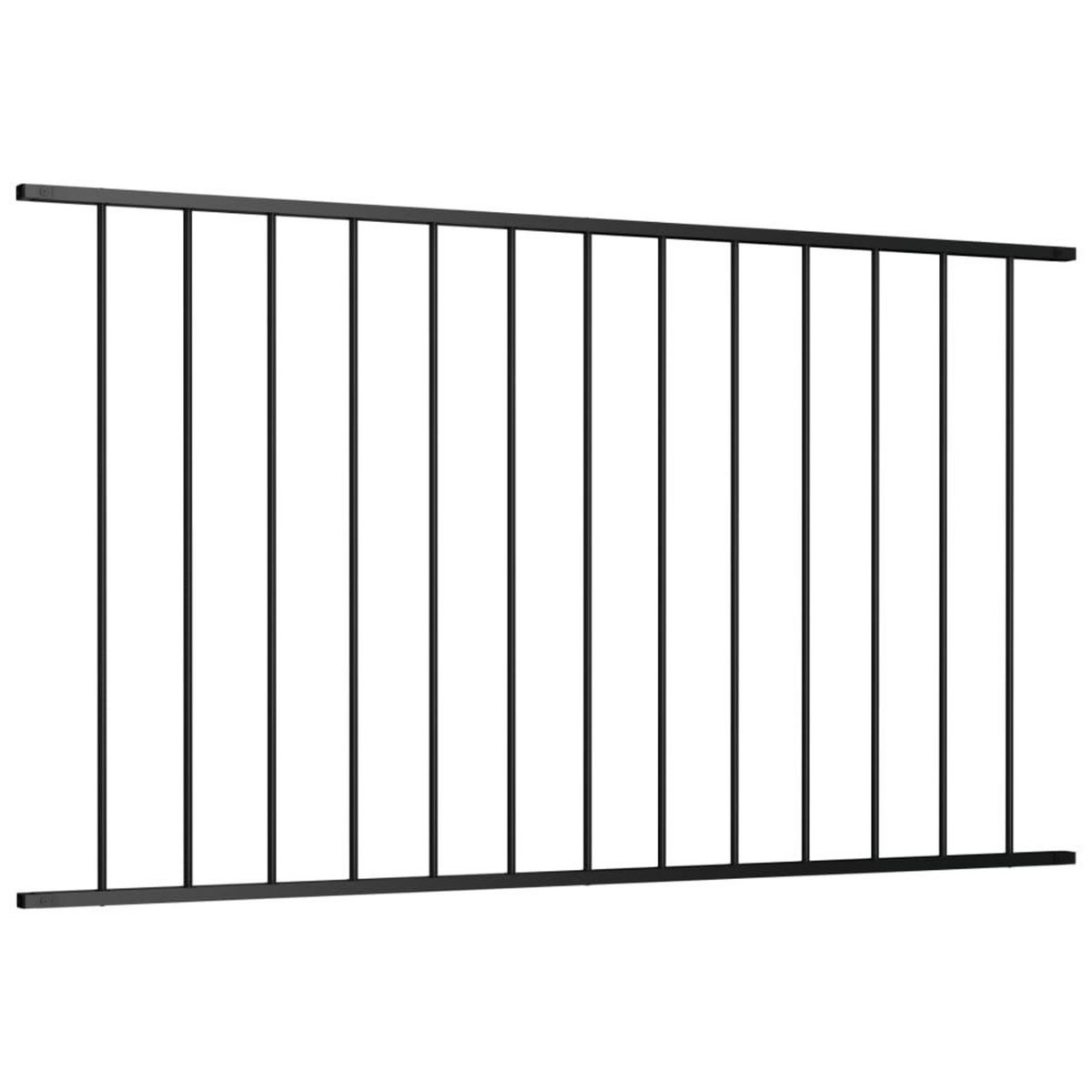 VIDAXL Panneau de cloture Acier enduit de poudre 1,7x1 m Noir