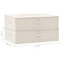 Voir la diapositive 6 : VIDAXL Boîtes de rangement 2 pcs Tissu 70x40x18 cm Creme
