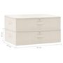 Voir la diapositive 6 : VIDAXL Boîtes de rangement 2 pcs Tissu 70x40x18 cm Creme