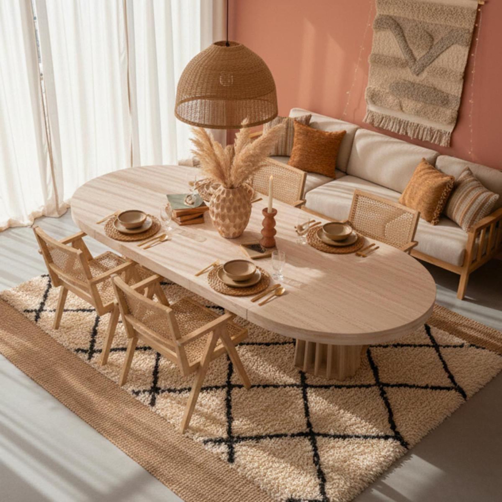 Voir la diapositive 6 : Paris Prix Table à manger extensible  lisa  150-300cm beige