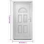 Voir la diapositive 6 : VIDAXL Porte d'entree blanc 88x190 cm PVC
