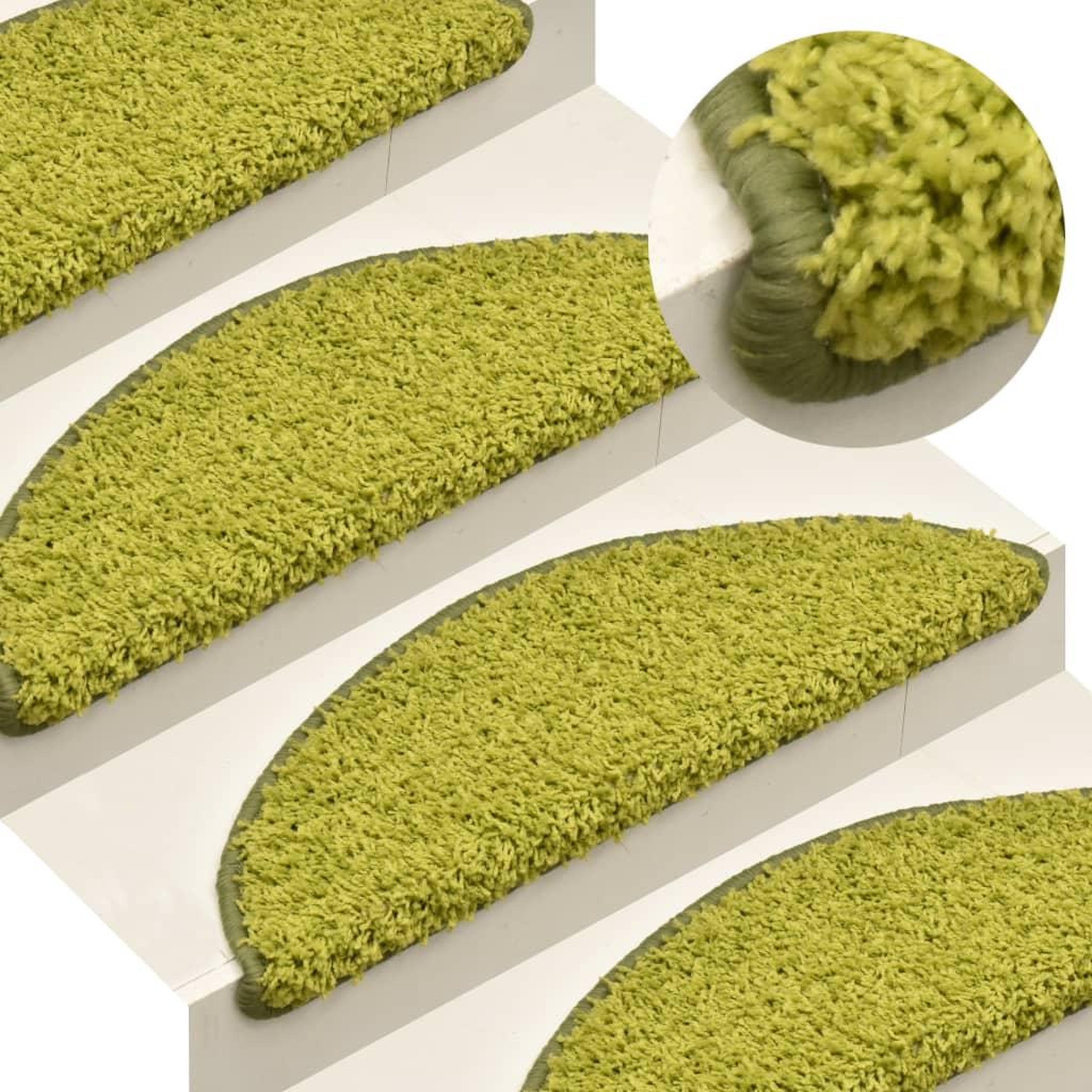 Voir la diapositive 1 : VIDAXL Tapis de marches d'escalier 15 pcs Vert 65x21x4 cm