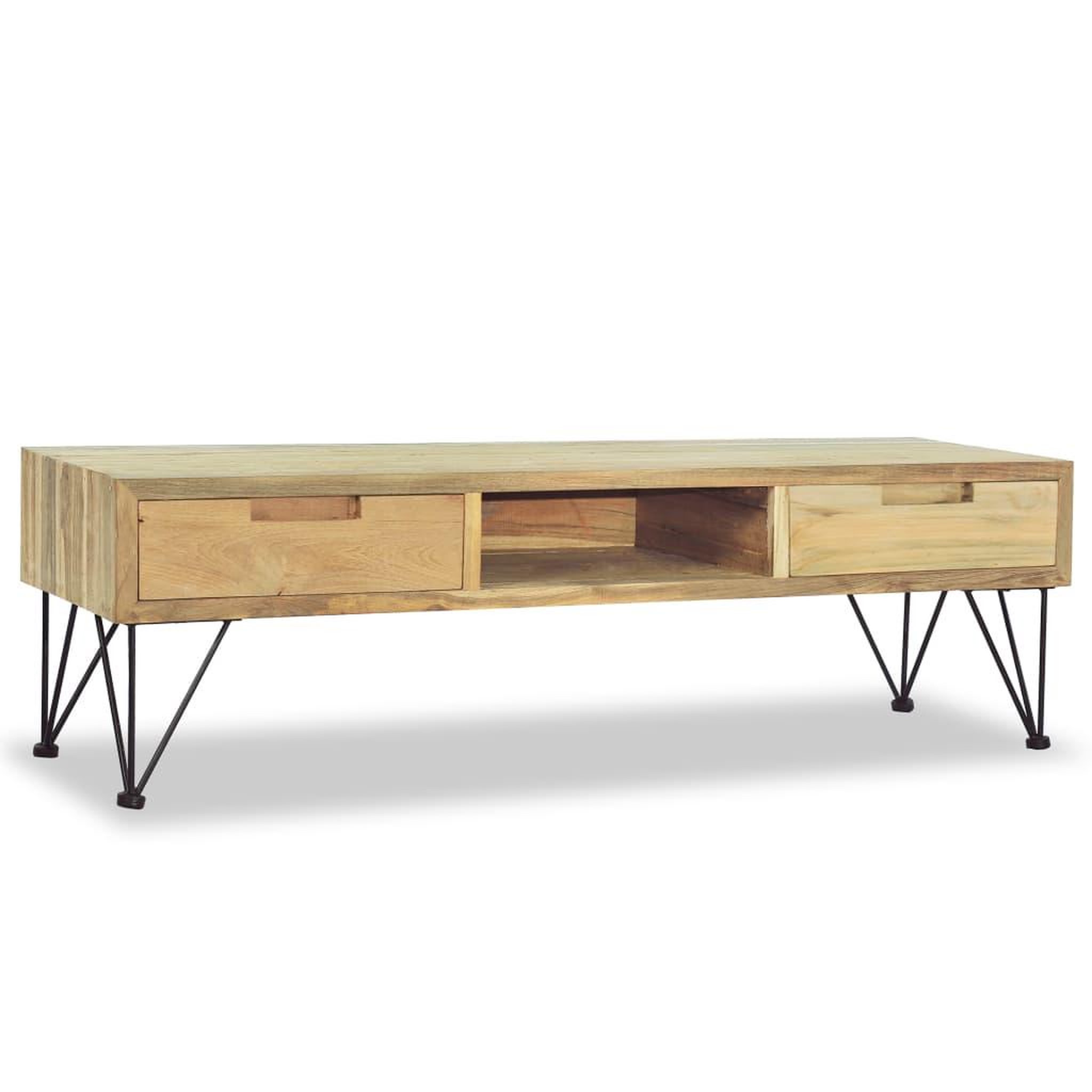Voir la diapositive 3 : VIDAXL Meuble tv 120x35x35 cm teck massif