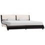 VIDAXL Cadre de lit Noir et blanc Similicuir 150x200 cm