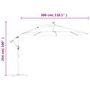 Voir la diapositive 6 : VIDAXL Parasol avec eclairage LED 300cm Poteau en metal Sable